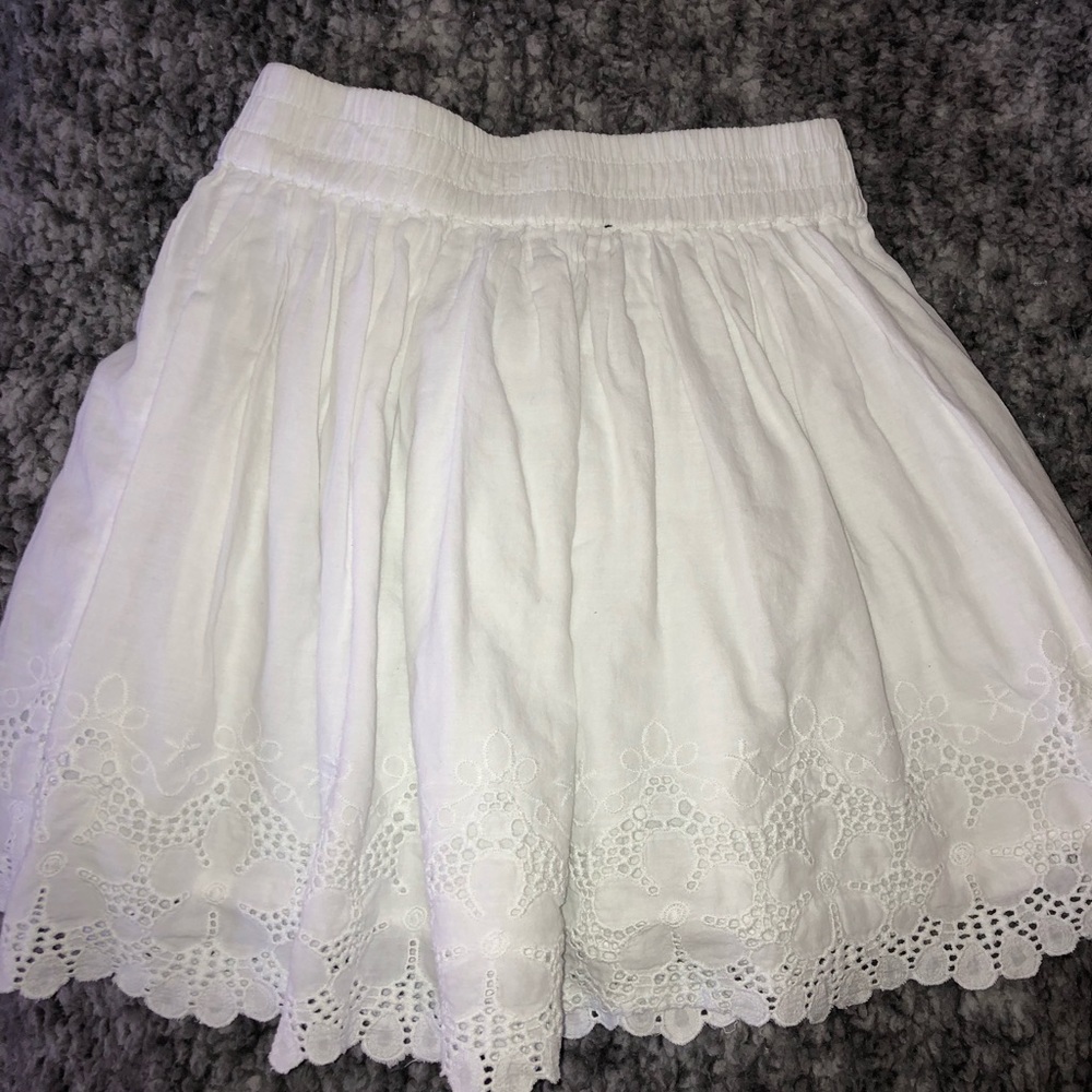 White Flowery Skirt